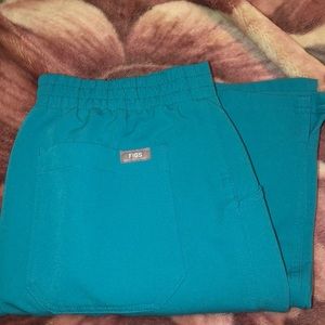 Teal FIGS XXS PETITE Yola skinny scrub pants
